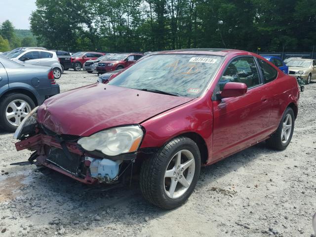 JH4DC53862C012967 - 2002 ACURA RSX RED photo 2