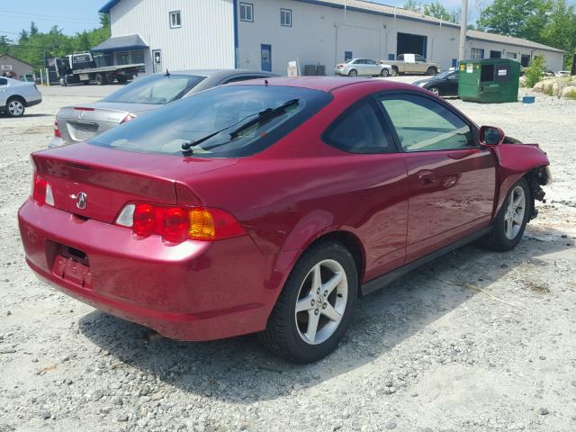 JH4DC53862C012967 - 2002 ACURA RSX RED photo 4