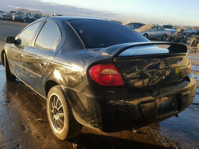 1B3ES56C13D233284 - 2003 DODGE NEON BLACK photo 3