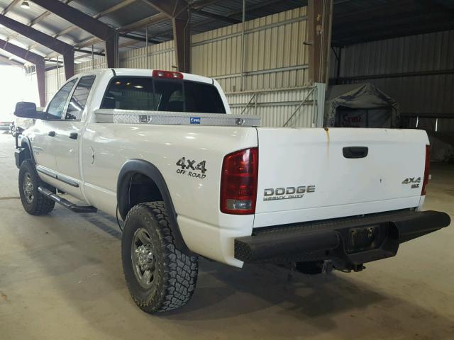 3D7KU28C03G841037 - 2003 DODGE RAM 2500 S WHITE photo 3