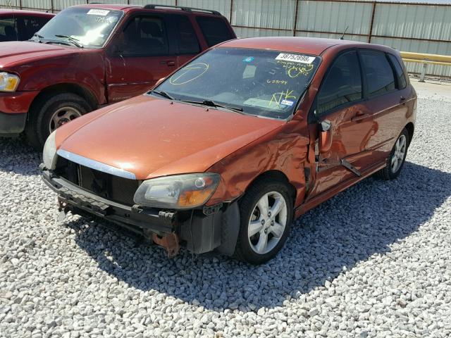 KNAFE241995022486 - 2009 KIA SPECTRA SX ORANGE photo 2