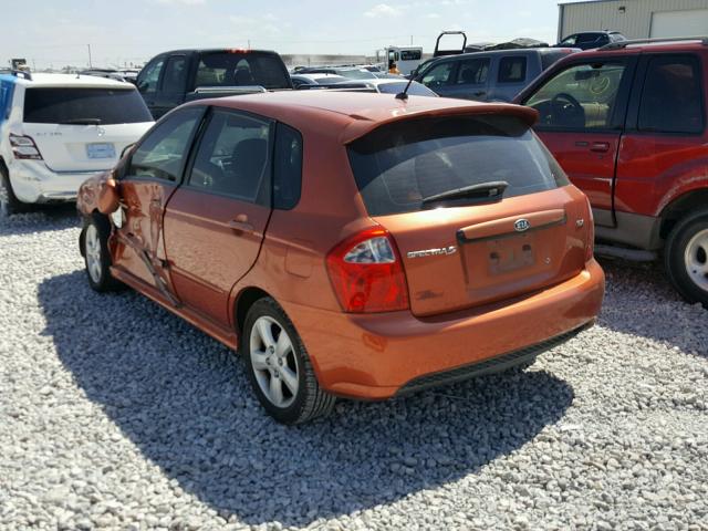 KNAFE241995022486 - 2009 KIA SPECTRA SX ORANGE photo 3