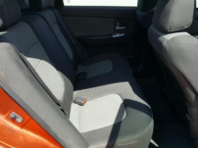 KNAFE241995022486 - 2009 KIA SPECTRA SX ORANGE photo 6