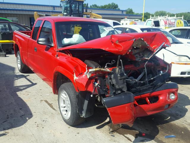 1D7GL32N64S748218 - 2004 DODGE DAKOTA SPO RED photo 1