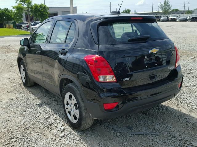 3GNCJKSB4HL268401 - 2017 CHEVROLET TRAX LS BLACK photo 3