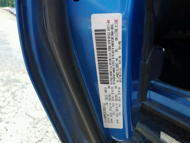 1J4AA2D11AL135997 - 2010 JEEP WRANGLER S BLUE photo 10