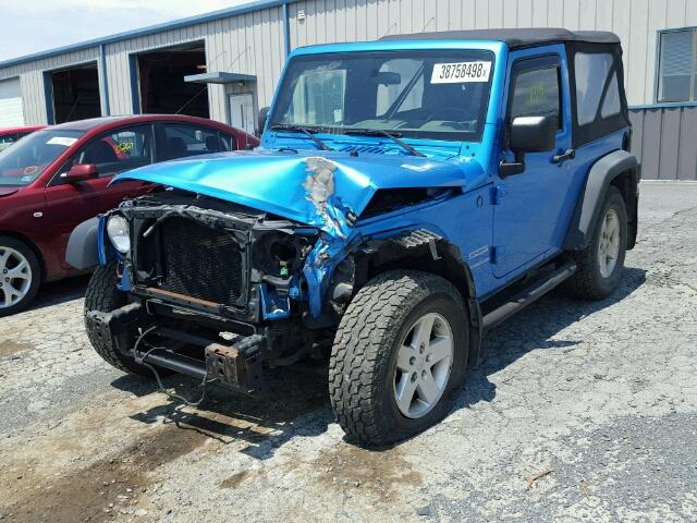 1J4AA2D11AL135997 - 2010 JEEP WRANGLER S BLUE photo 2