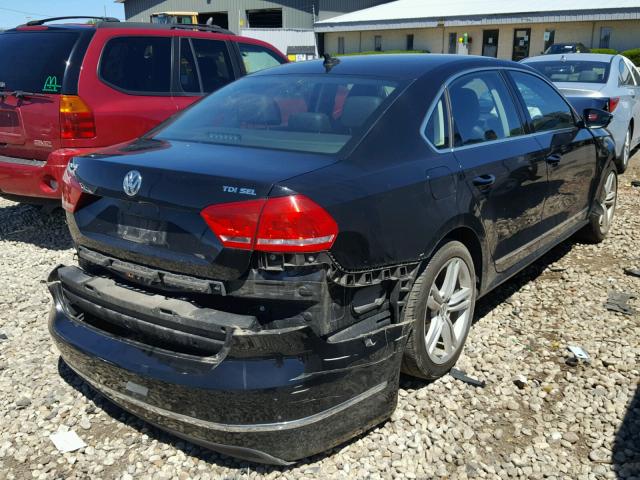 1VWCN7A31CC044475 - 2012 VOLKSWAGEN PASSAT SEL BLACK photo 4