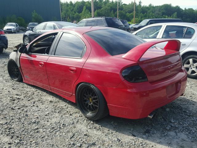 1B3ES66S85D221262 - 2005 DODGE NEON SRT-4 RED photo 3