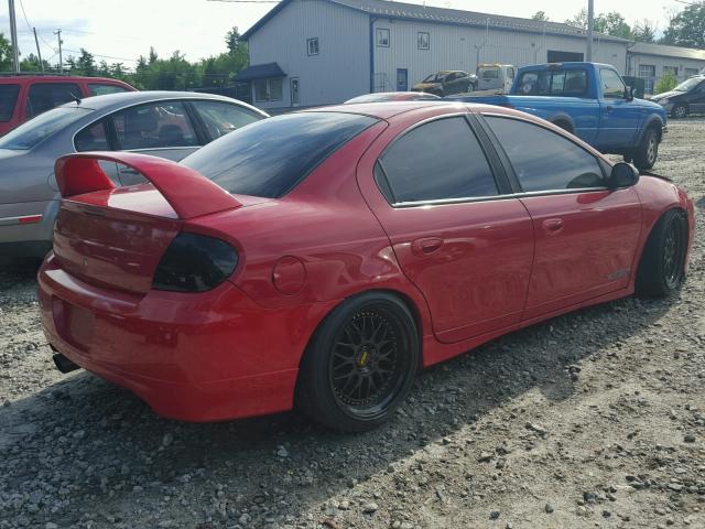 1B3ES66S85D221262 - 2005 DODGE NEON SRT-4 RED photo 4