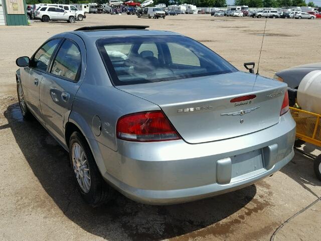 1C3AL56R44N410263 - 2004 CHRYSLER SEBRING LX BLUE photo 3