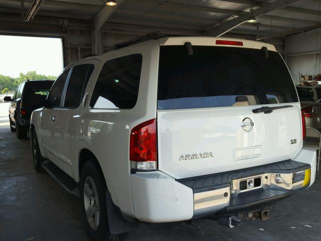 5N1AA08A95N736309 - 2005 NISSAN ARMADA SE WHITE photo 3