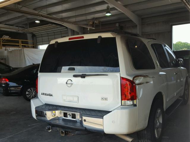 5N1AA08A95N736309 - 2005 NISSAN ARMADA SE WHITE photo 4