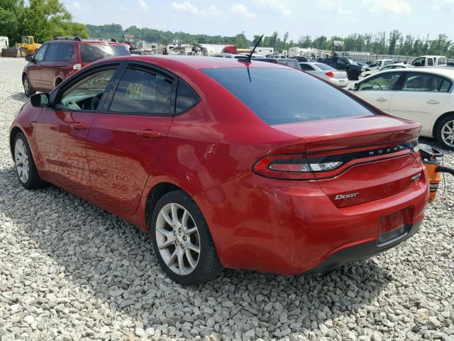 1C3CDFBH8DD641567 - 2013 DODGE DART SXT RED photo 3