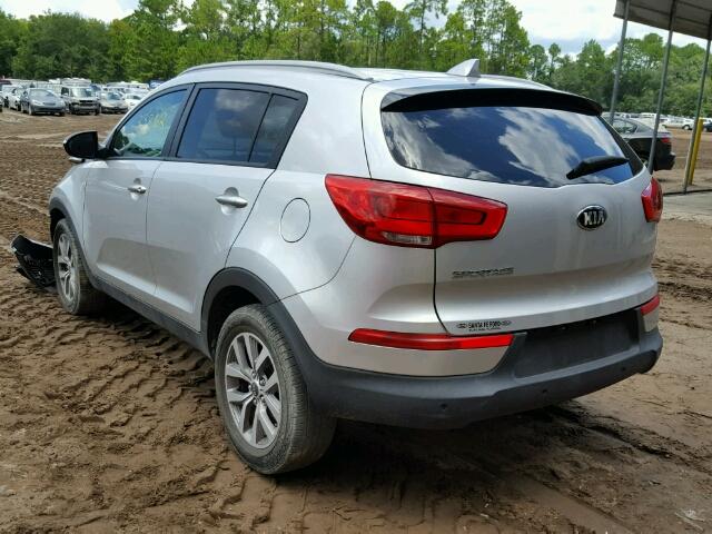 KNDPB3AC4E7596506 - 2014 KIA SPORTAGE B SILVER photo 3