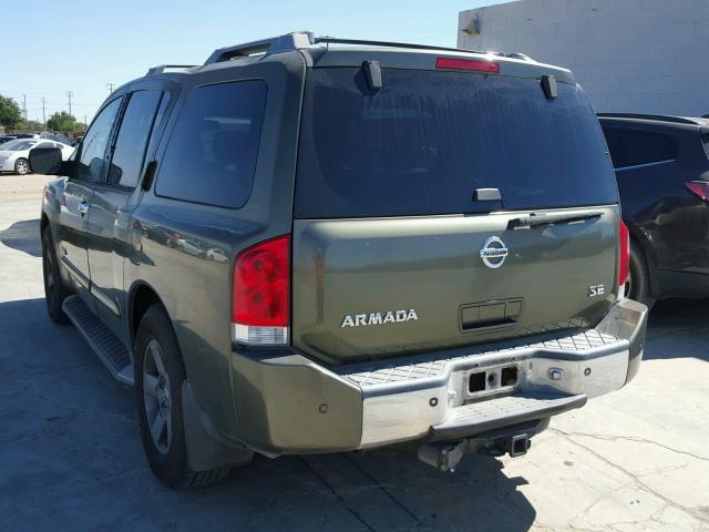 5N1AA08A65N707334 - 2005 NISSAN ARMADA SE GREEN photo 3