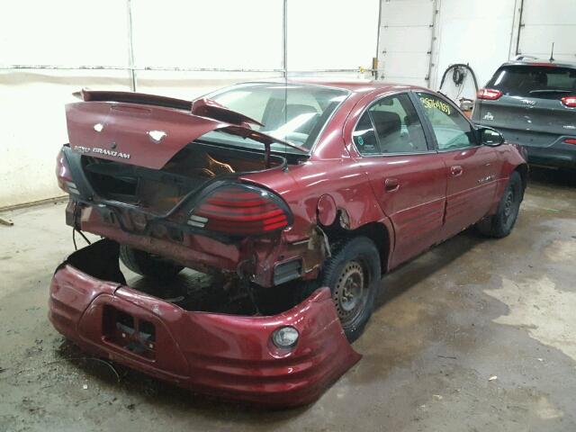 1G2NE52F52C156935 - 2002 PONTIAC GRAND AM S Tünd qırmızı foto 4