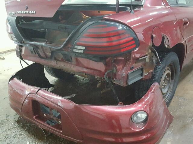 1G2NE52F52C156935 - 2002 PONTIAC GRAND AM S Tünd qırmızı foto 9