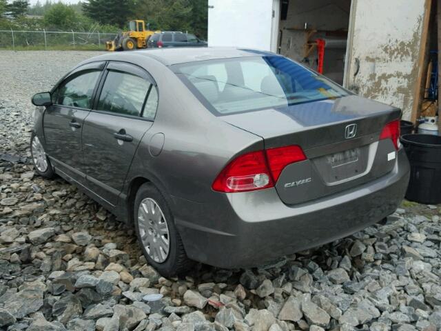 2HGFA162X7H032306 - 2007 HONDA CIVIC DX GRAY photo 3