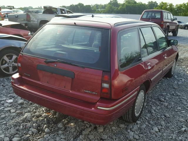 3MARM15J7RR612602 - 1994 MERCURY TRACER BAS MAROON photo 4