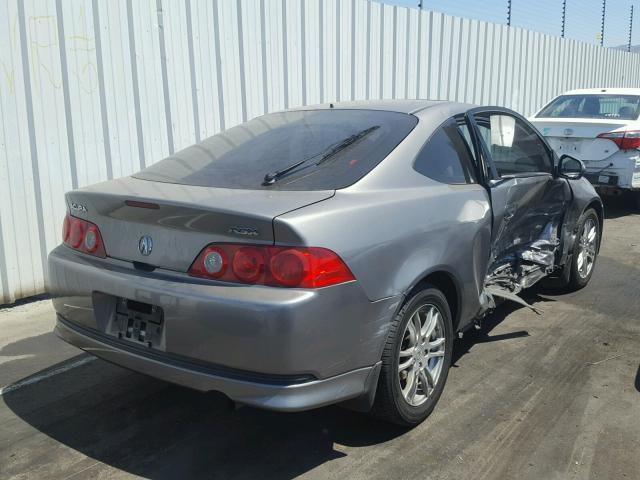 JH4DC548X5S019087 - 2005 ACURA RSX GRAY photo 4