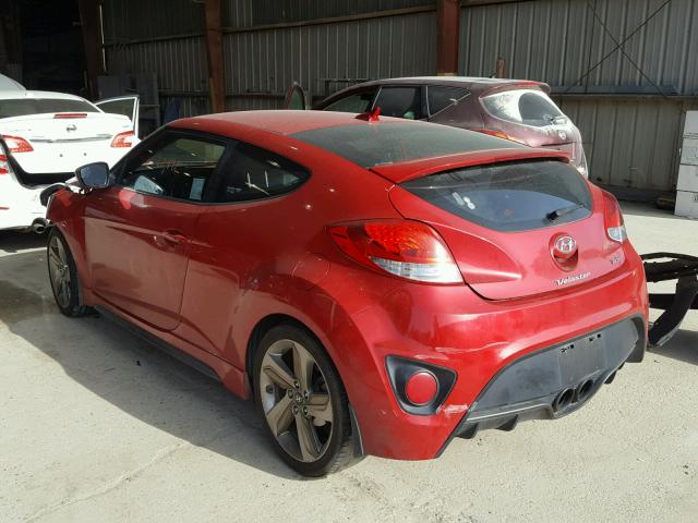 KMHTC6AE5EU211370 - 2014 HYUNDAI VELOSTER T RED photo 3