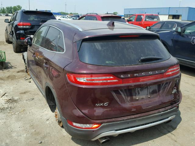 5LMCJ1C95GUJ21614 - 2016 LINCOLN MKC PREMIE MAROON photo 3