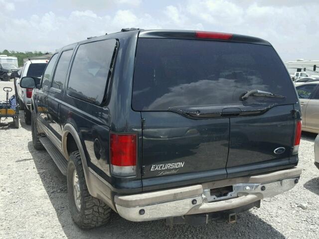 1FMNU43S4YED25761 - 2000 FORD EXCURSION BLUE photo 3
