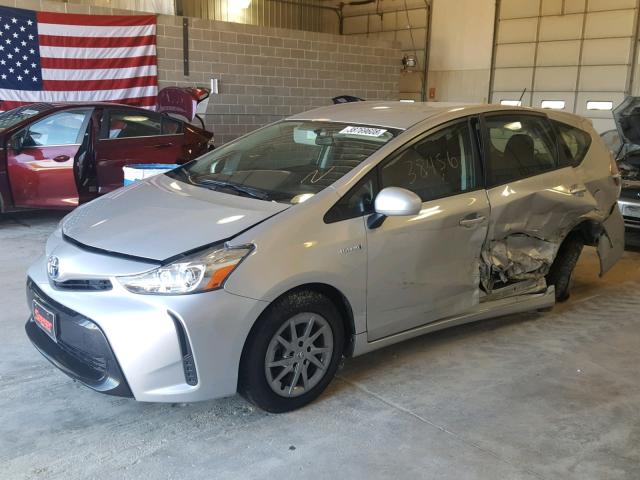 JTDZN3EU5HJ072937 - 2017 TOYOTA PRIUS V GRAY photo 2