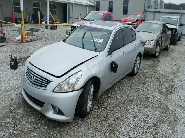 JN1CV6APXDM719805 - 2013 INFINITI G37 BASE SILVER photo 2