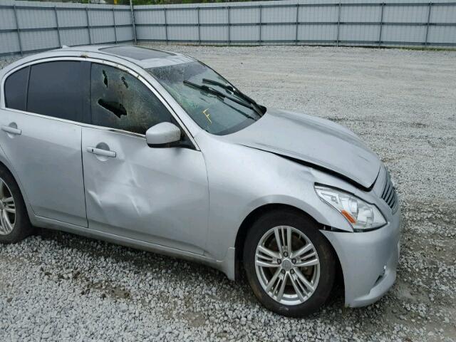 JN1CV6APXDM719805 - 2013 INFINITI G37 BASE SILVER photo 9