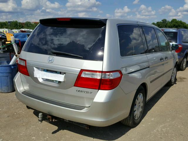 5FNRL382X5B084178 - 2005 HONDA ODYSSEY LX SILVER photo 4