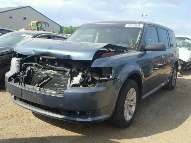 2FMGK5BC1ABA39057 - 2010 FORD FLEX SE BLUE photo 2