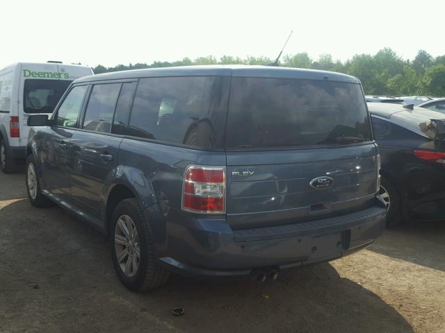 2FMGK5BC1ABA39057 - 2010 FORD FLEX SE BLUE photo 3