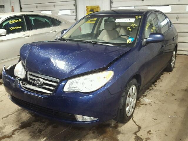 KMHDU46D79U611491 - 2009 HYUNDAI ELANTRA GL BLUE photo 2