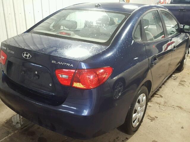 KMHDU46D79U611491 - 2009 HYUNDAI ELANTRA GL BLUE photo 4