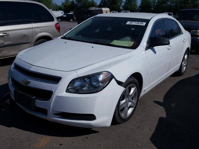 1G1ZB5EB4AF108136 - 2010 CHEVROLET MALIBU LS WHITE photo 2