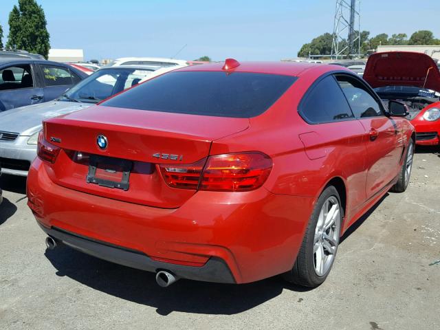 WBA3R5C5XEK188123 - 2014 BMW 435 XI RED photo 4