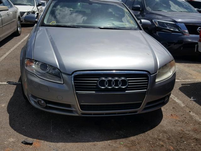 WAUAF68E75A418575 - 2005 AUDI A4 2.0T SILVER photo 9