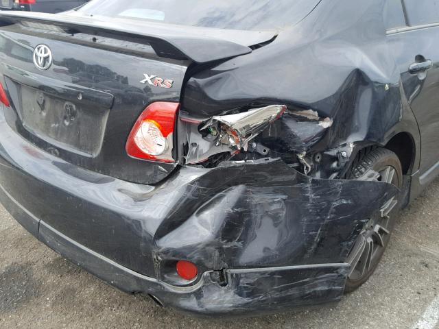 1NXBE40E99Z005096 - 2009 TOYOTA COROLLA XR 黑色 照片 9