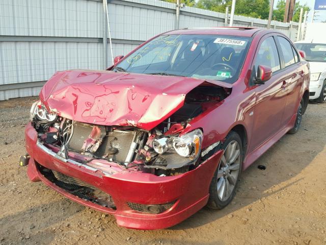 JA32U8FW6AU011732 - 2010 MITSUBISHI LANCER GTS RED photo 2