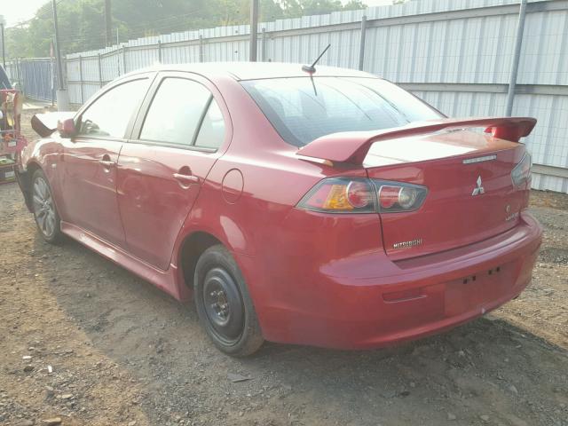 JA32U8FW6AU011732 - 2010 MITSUBISHI LANCER GTS RED photo 3