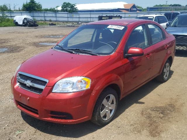 KL1TD5DE1BB233064 - 2011 CHEVROLET AVEO LS RED photo 2
