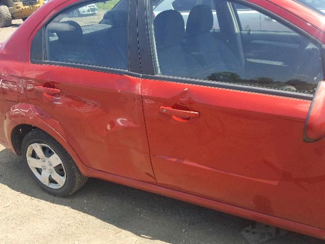 KL1TD5DE1BB233064 - 2011 CHEVROLET AVEO LS RED photo 9