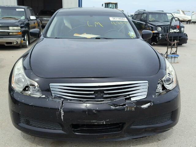 JNKCV61E69M308418 - 2009 INFINITI G37 BASE BLACK photo 7