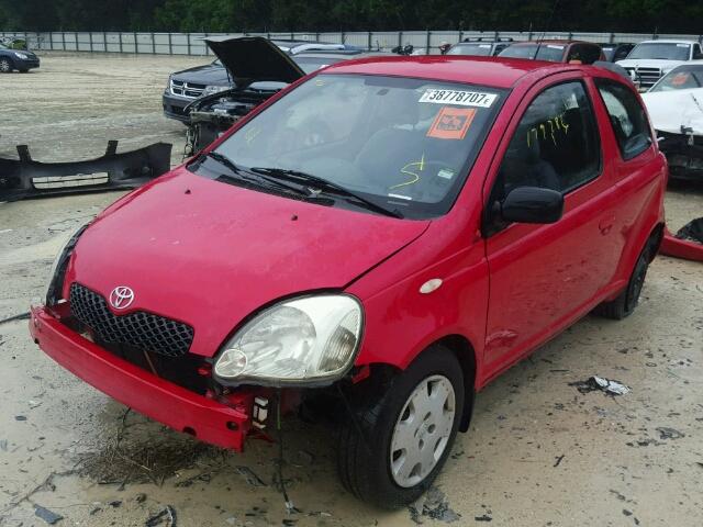 JTDJT123450067510 - 2005 TOYOTA ECHO RED photo 2