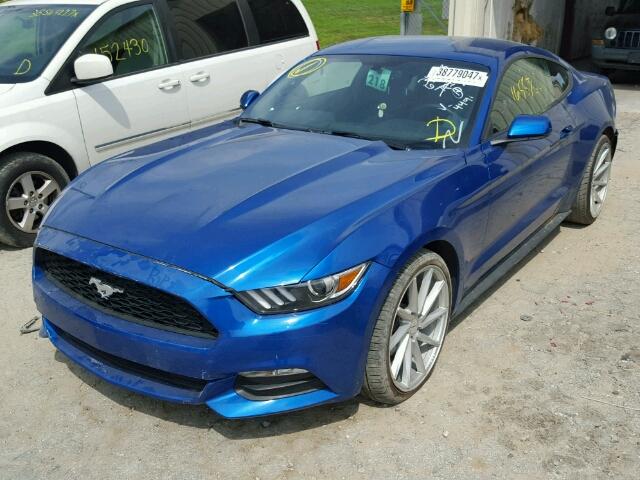 1FA6P8AM4H5234491 - 2017 FORD MUSTANG BLUE photo 2