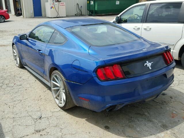 1FA6P8AM4H5234491 - 2017 FORD MUSTANG BLUE photo 3