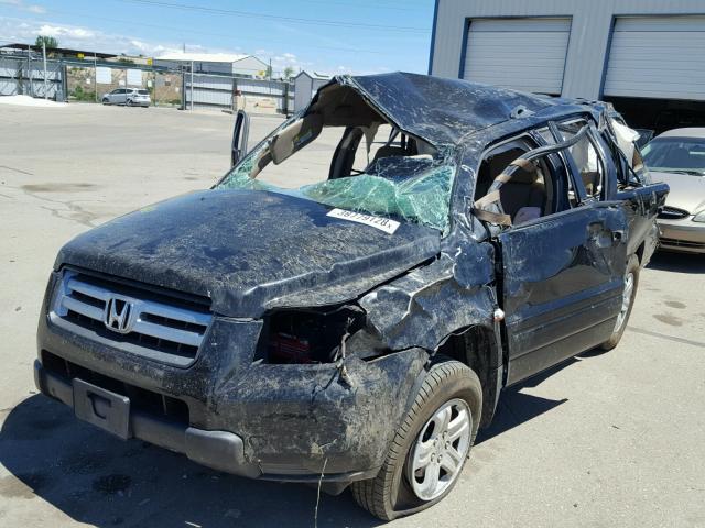 2HKYF18147H508120 - 2007 HONDA PILOT LX BLACK photo 2