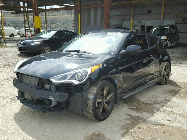 KMHTC6AE6FU234092 - 2015 HYUNDAI VELOSTER T BLACK photo 2